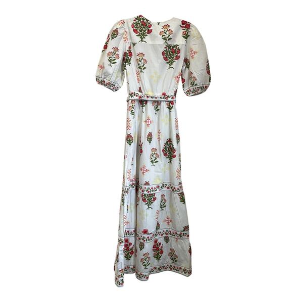 Tuckernuck Celina Moon Floral Stamp Cotton Maxi Dress Small NWT Cottagecore Boho - Picture 3 of 9